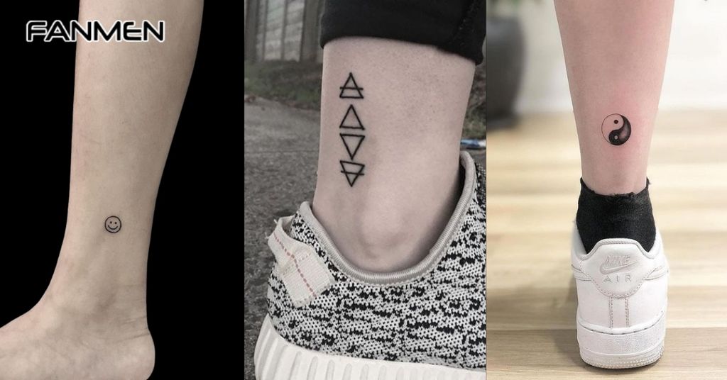 Hình Xăm Ở Chân Tối Giản