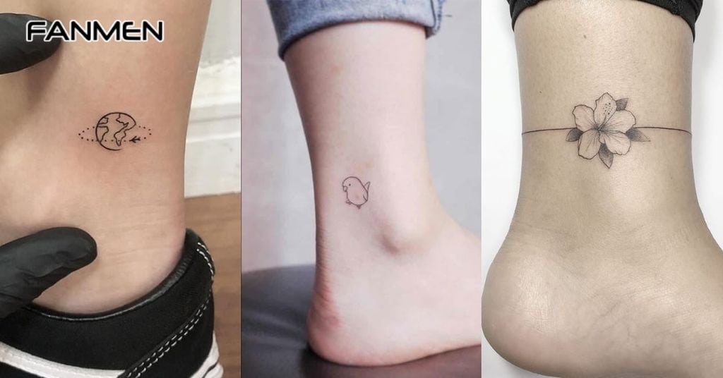 Hình Xăm Ở Chân Tối Giản 2