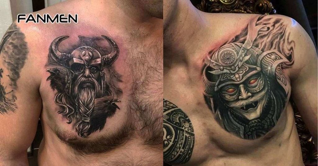 Hình xăm ở ngực nam chất