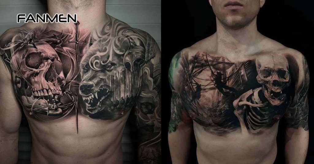 Hình xăm ở ngực nam chất
