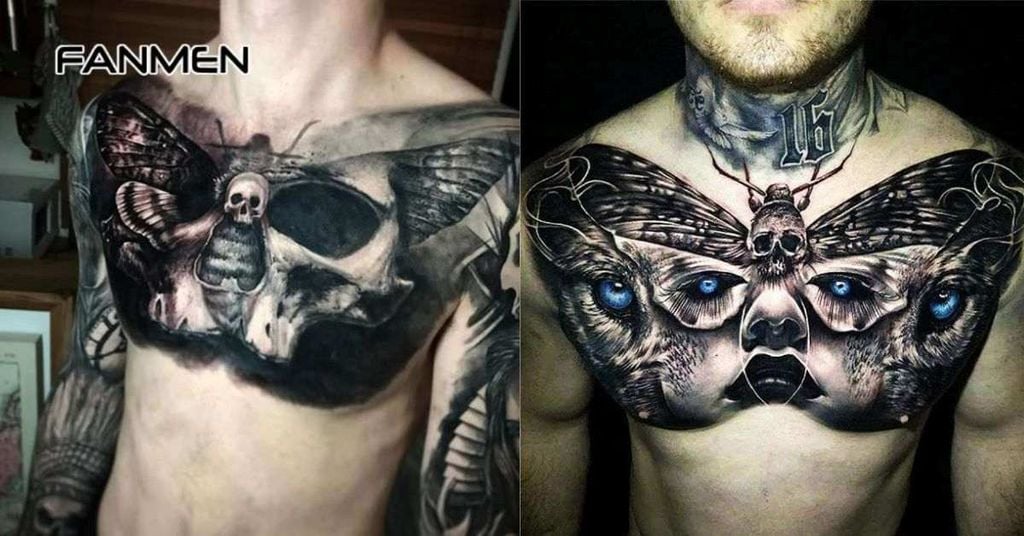 Hình xăm ở ngực nam chất