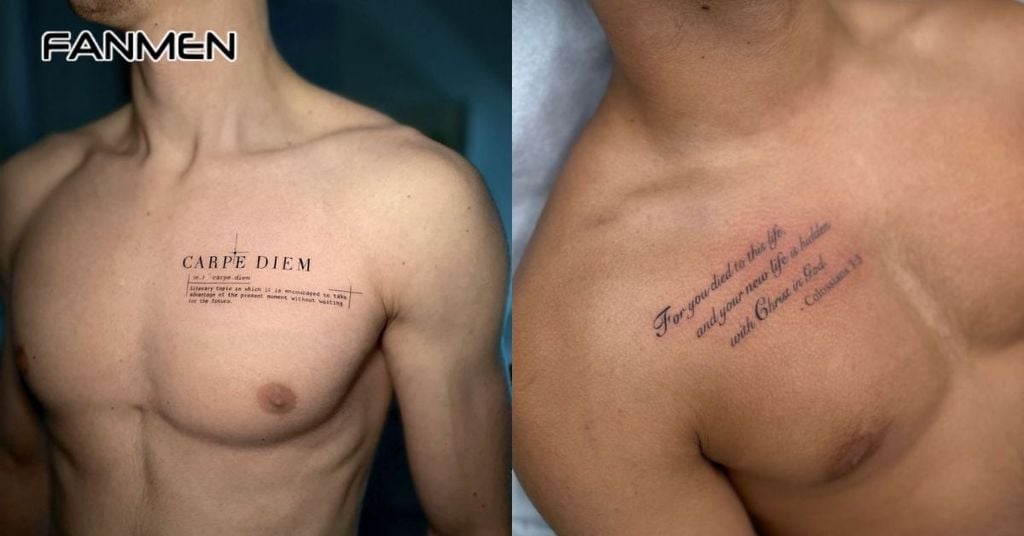 hình xăm ở ngưc nam nhỏ