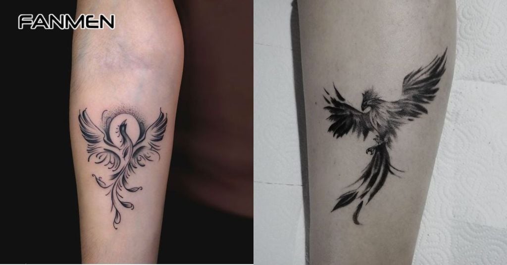 Hình xăm phượng hoàng đơn giản 5