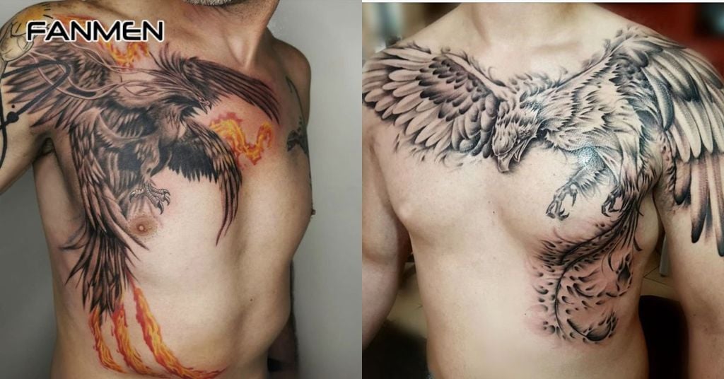 Hình xăm phượng hoàng ở vị trí khác 1
