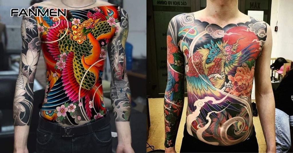 Hình xăm phượng hoàng ở vị trí khác 7