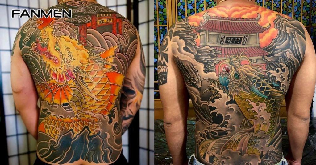 Hình xăm rồng full thân 3