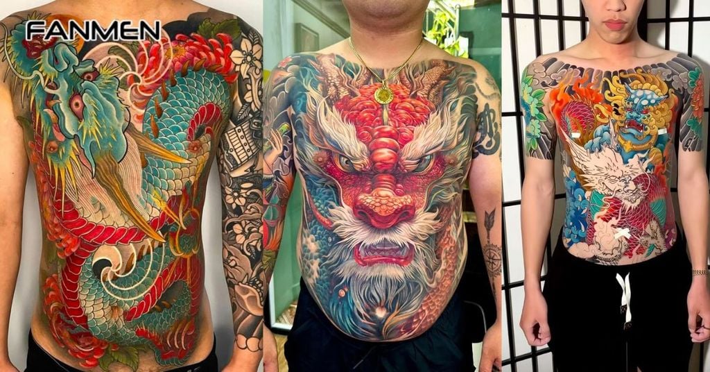 Hình xăm rồng full thân 5