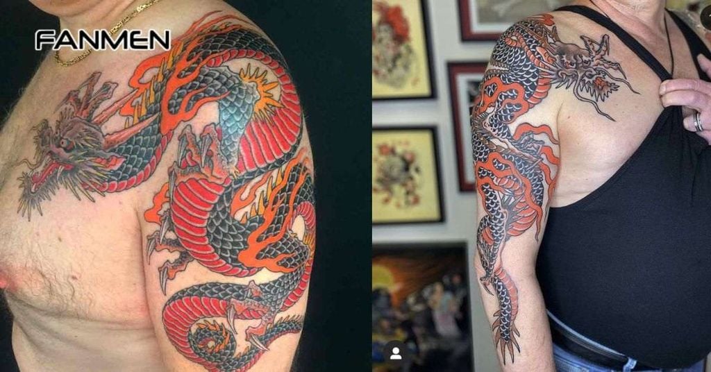 Hình xăm con rồng lửa