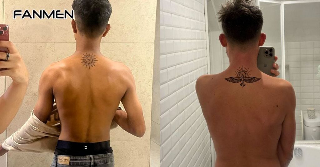 Hình xăm sau gáy nam đơn giản 12