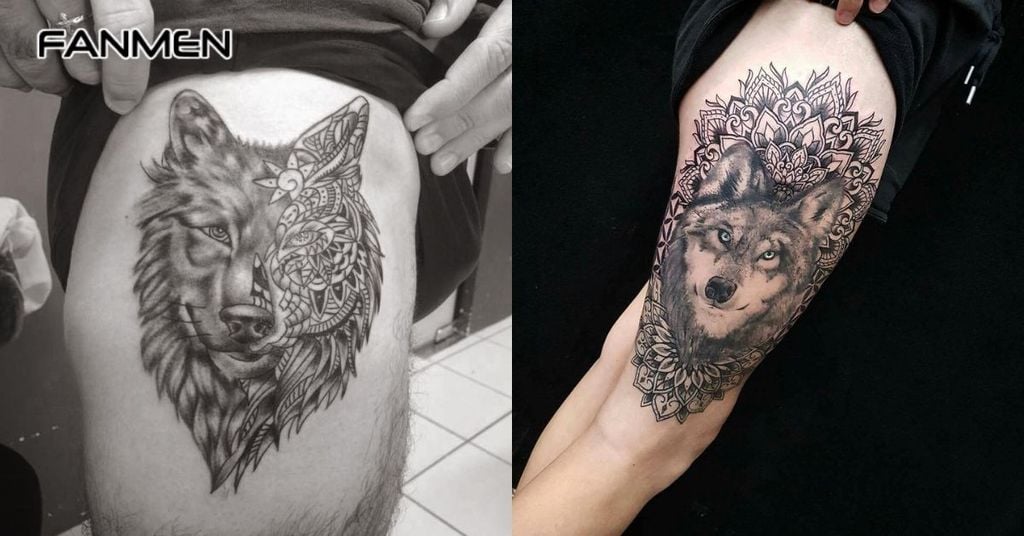 Hình xăm sói Maori 7