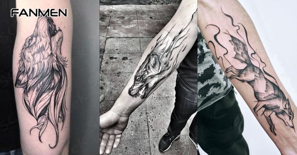 Hình xăm sói Maori 3