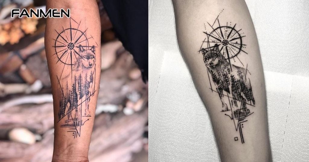 Hình xăm sói Realistic 4