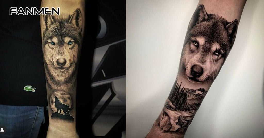 Hình xăm sói Realistic 6