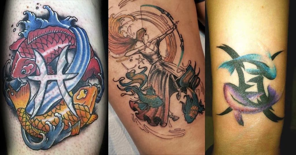 Hình Xăm Song Ngư Màu Sắc Độc Đáo 1