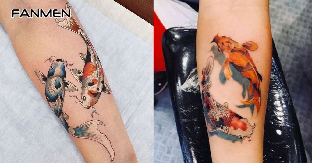 Hình xăm Song Ngư phong cách 3