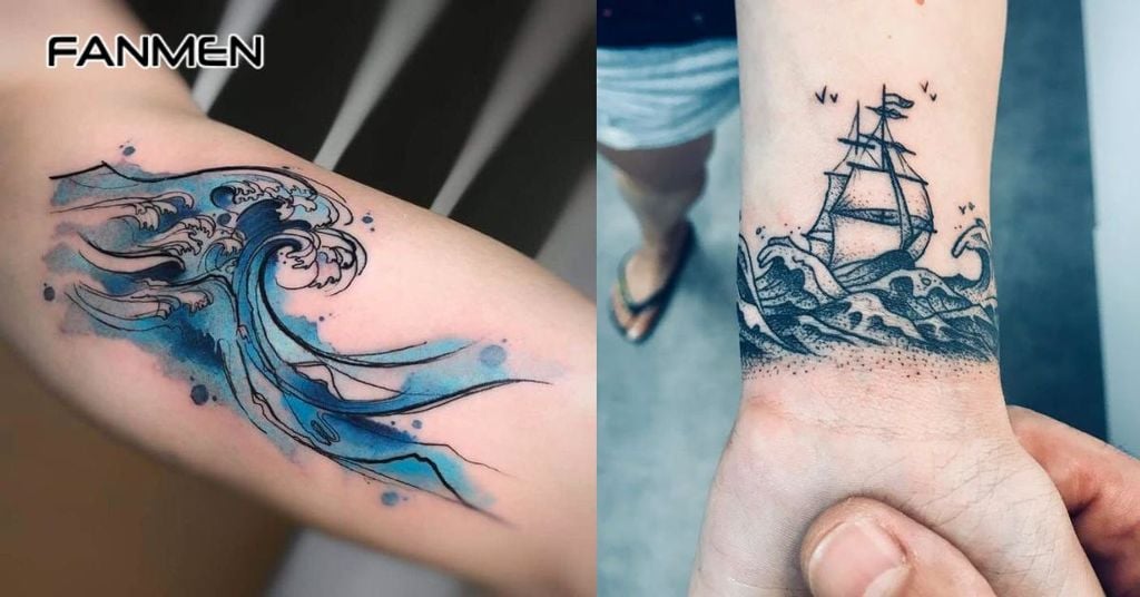 Hình xăm sóng biển