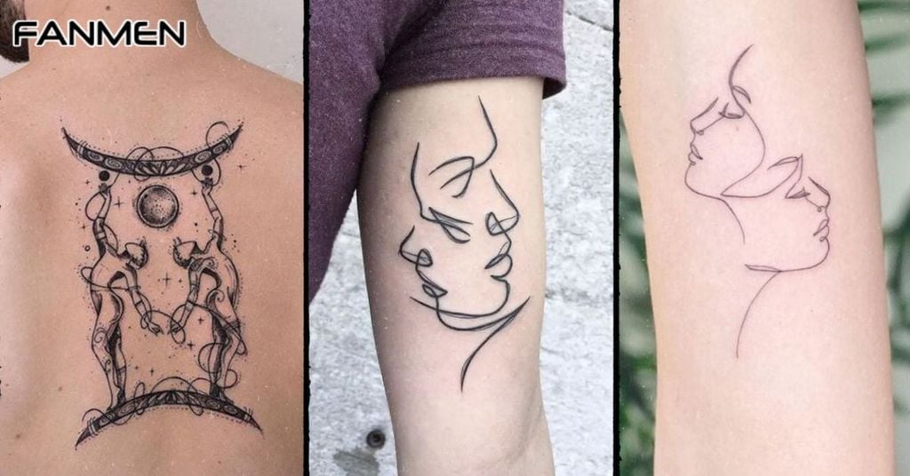 Hình xăm Song Tử nam mẫu 4