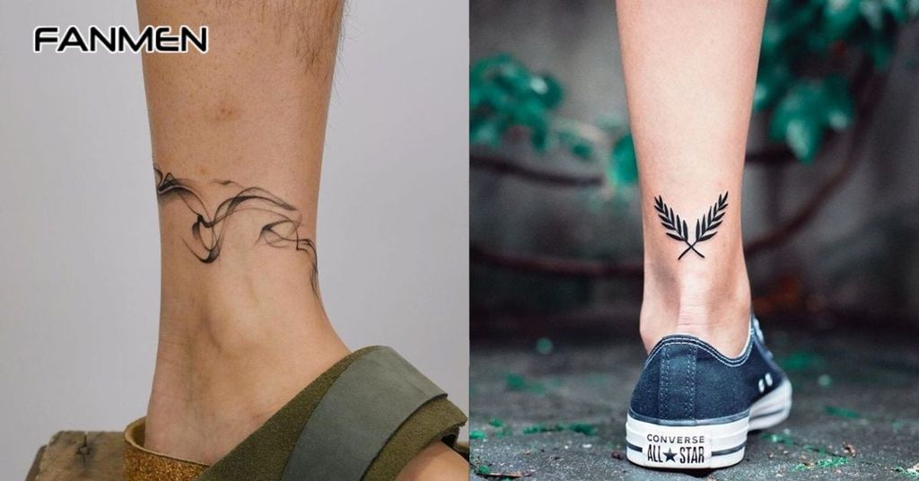 Hình xăm ở chân tối giản 5