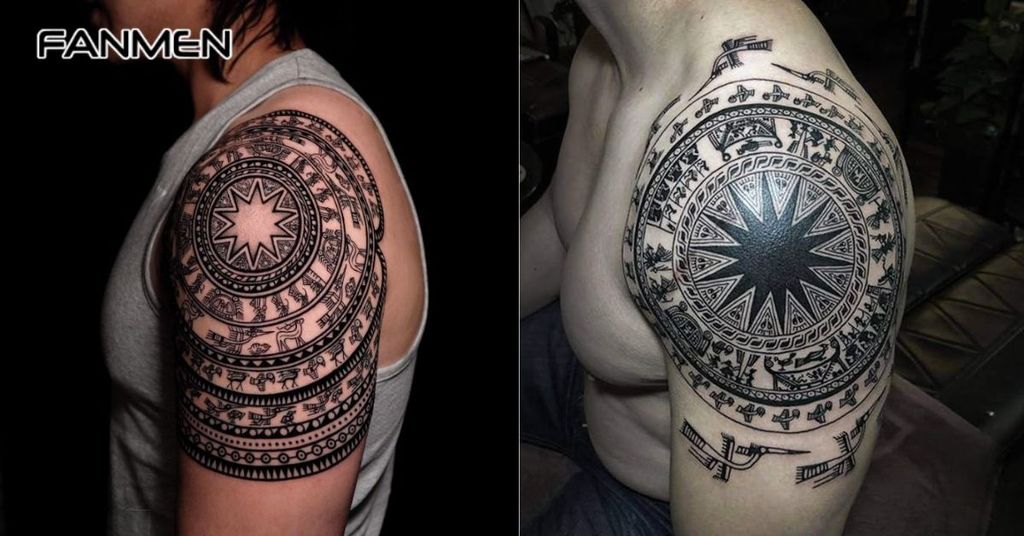 Hình xăm trống đồng Việt Nam ở tay 8