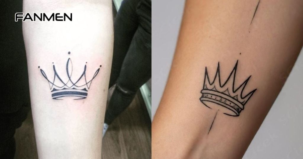 Hình xăm vương miện nam đơn giản