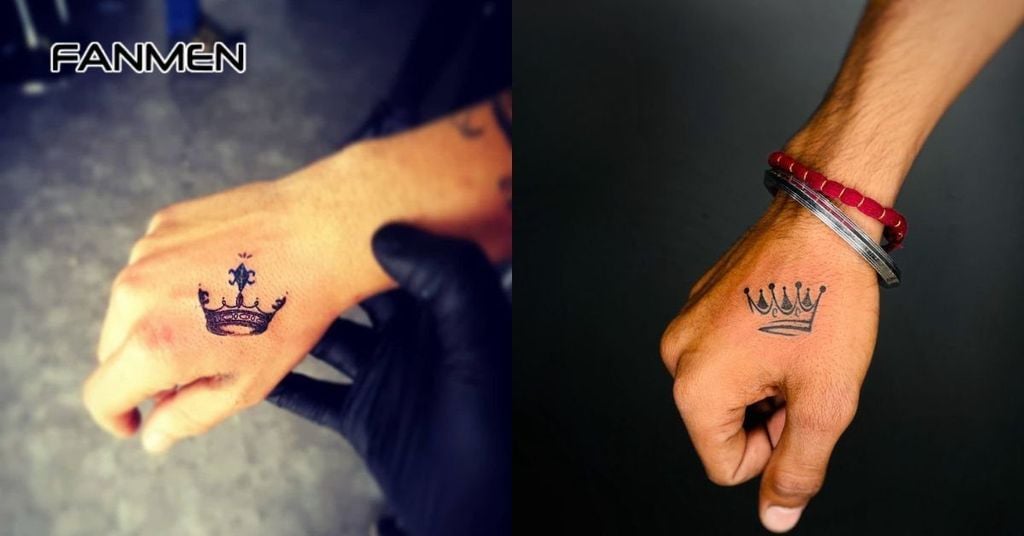 Hình xăm vương miện nam đơn giản
