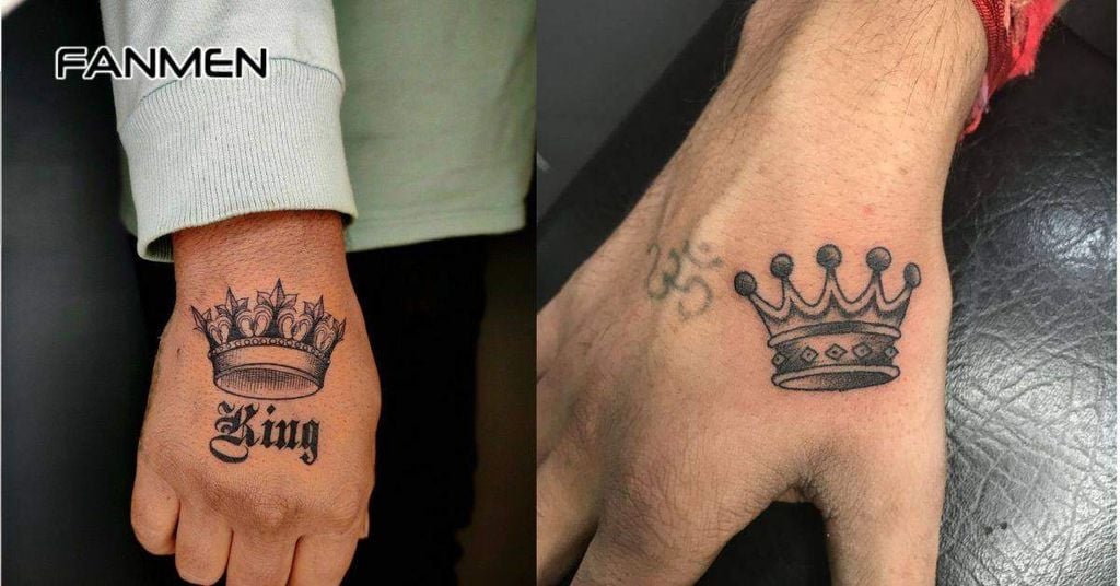 Hình xăm vương miện nam đơn giản