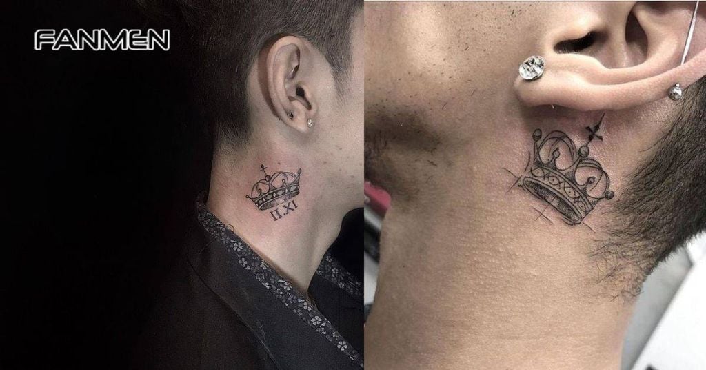 Hình xăm vương miện nam đơn giản