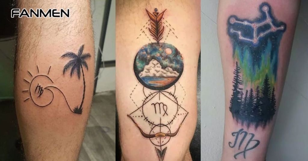 Hình Xăm Xử Nữ Kết Hợp Thiên Nhiên 1