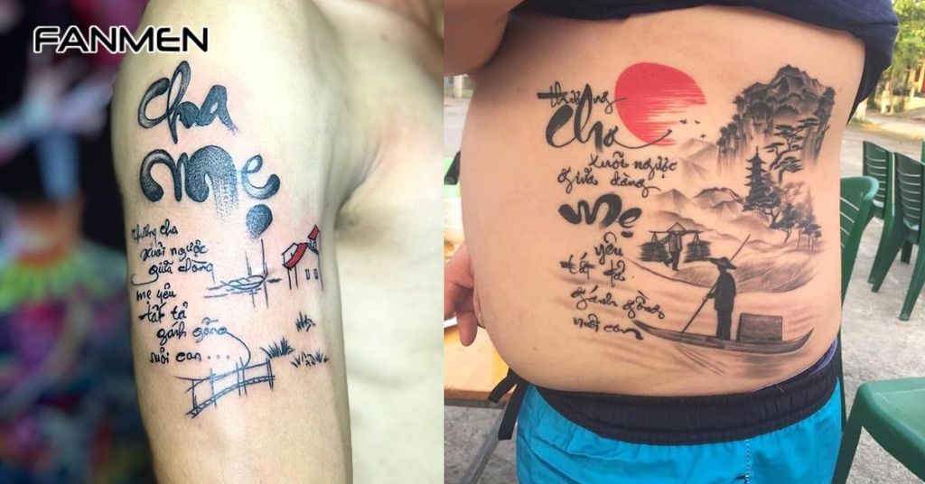 Hình xăm chữ ý nghĩa về gia đình 1