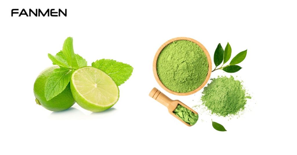 Hỗ trợ điều trị mụn bằng chanh tươi và bột trà xanh