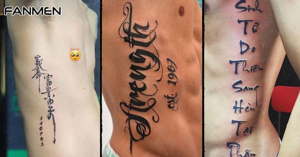 Hình xăm chữ ở sườn đẹp cho nam&nbsp;mẫu 11