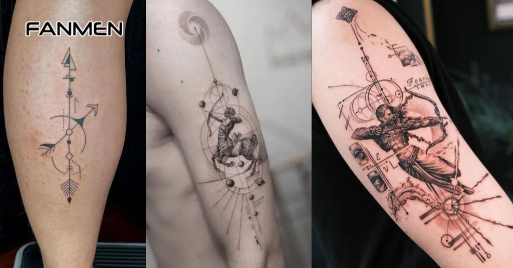 Hình Xăm Nhân Mã Phong Cách Hình Học 1