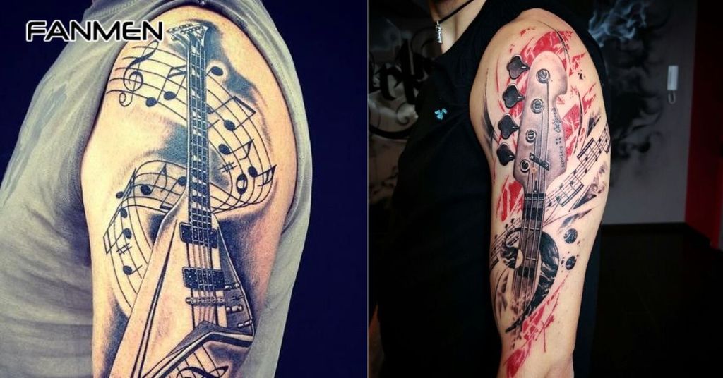 Hình xăm nốt nhạc cho nam mẫu 11