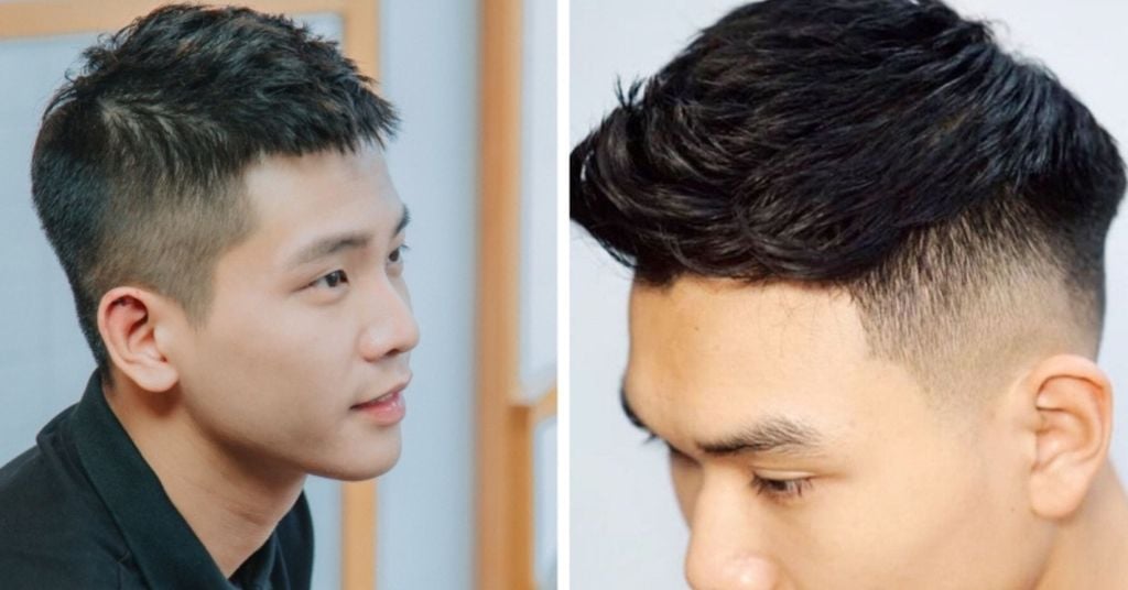 kiểu tóc cho mặt trái xoan nam