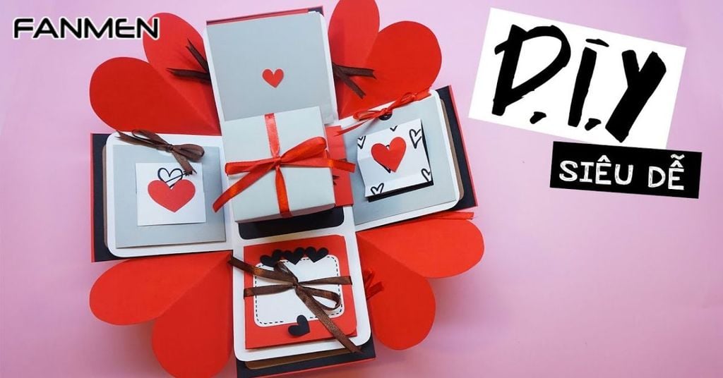 Cách làm hộp quà tình yêu đơn giản mà cực đẹp