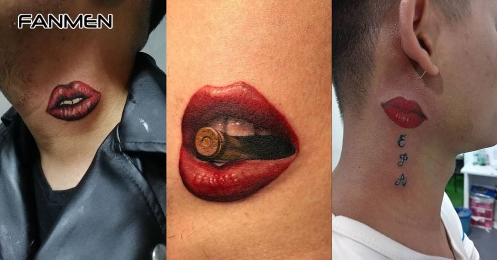 Hình Xăm Môi Kết Hợp Với Các Yếu Tố Khác 3
