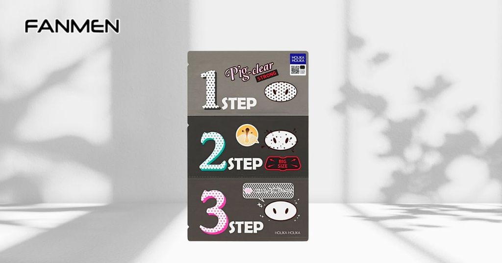 Miếng dán lột mụn đầu đen 3 bước Hàn Quốc Holika Pig Nose
