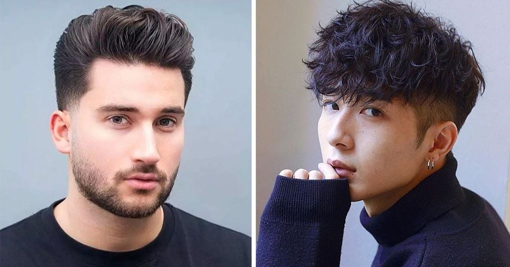 nam trán cao để tóc gì