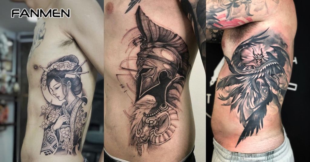 Hình xăm eo nam phong cách Nhật Bản 4