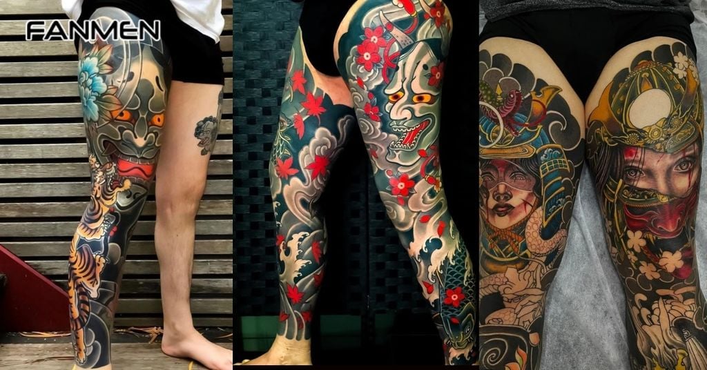 Hình Xăm Full Chân Phong Cách Nhật Cổ 2