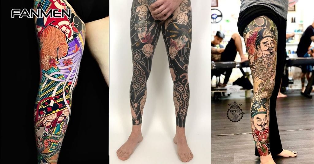 Hình Xăm Full Chân Phong Cách Nhật Cổ 4