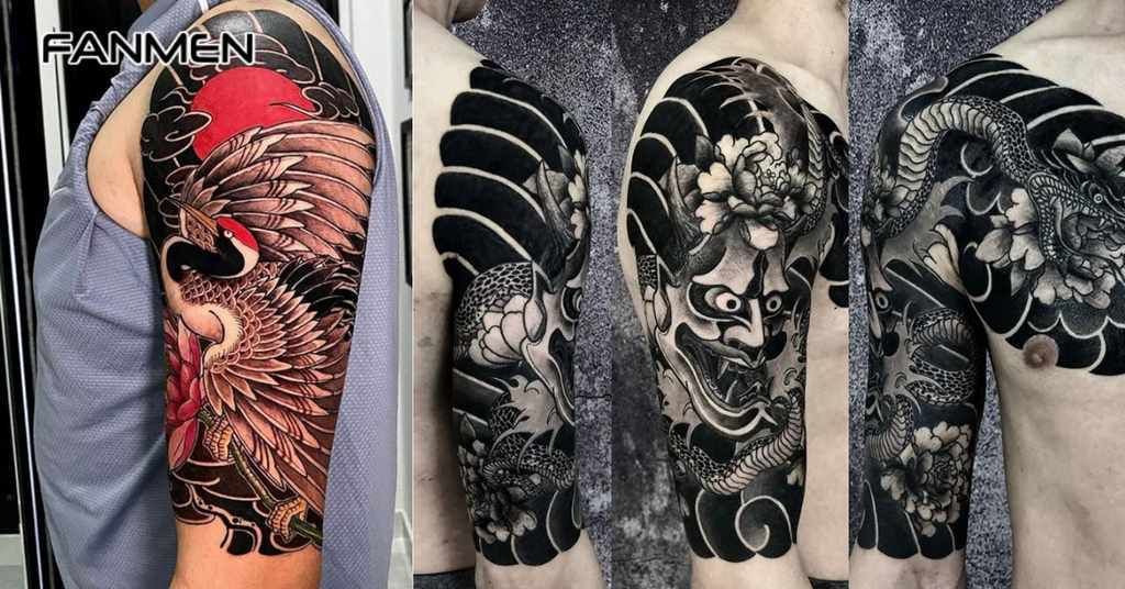 Hình xăm vai nam phong cách Nhật cổ 8