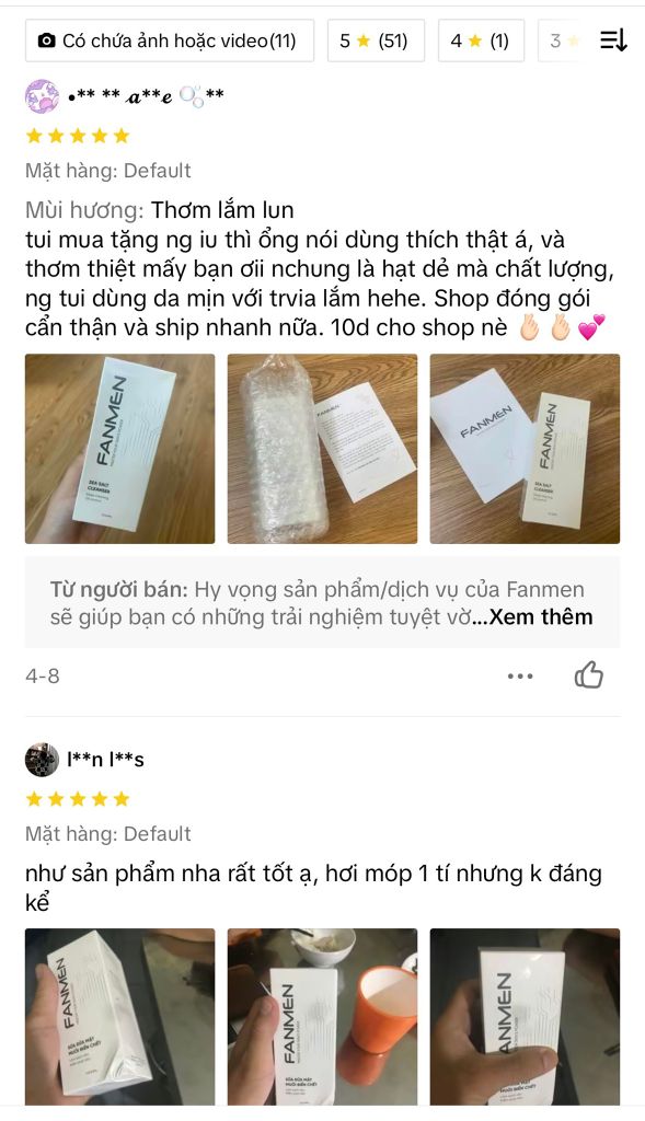 sữa rửa mặt Fanmen có tốt không