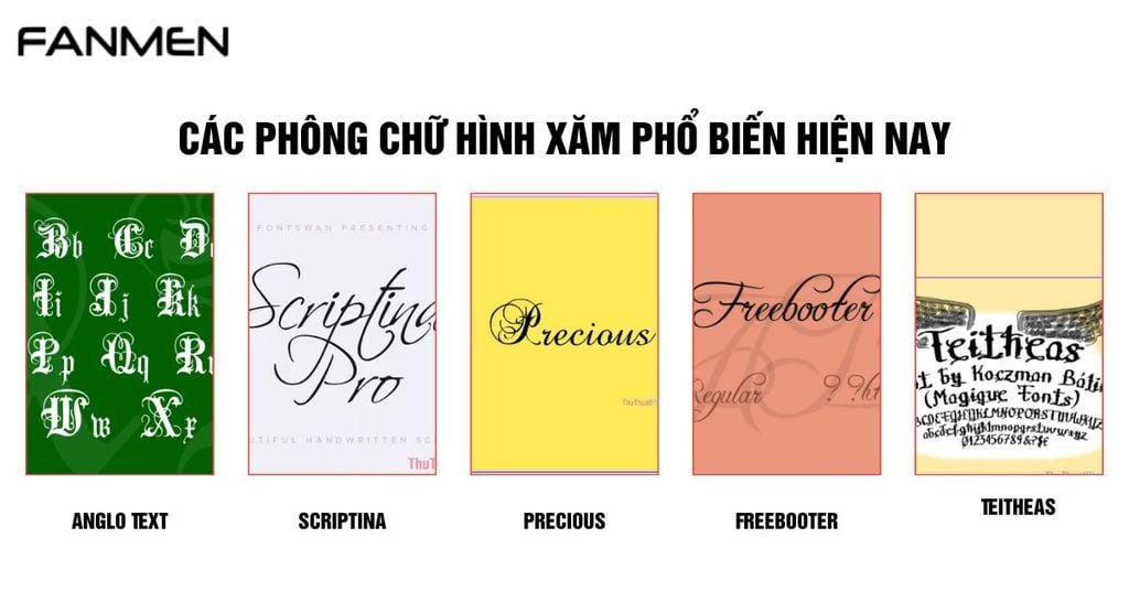 Các Phông Chữ Hình Xăm Phổ Biến Hiện Nay