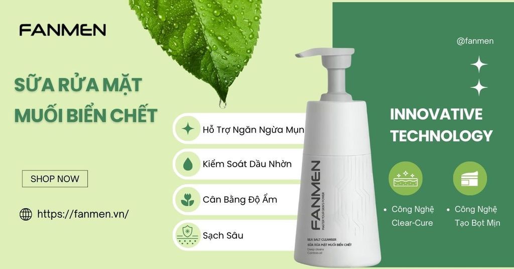 sữa rửa mặt trị mụn cho nam da nhạy cảm