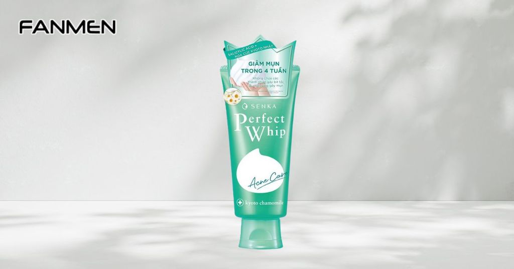 Sữa rửa mặt trị mụn cho nam của Nhật Perfect Whip Acne Care