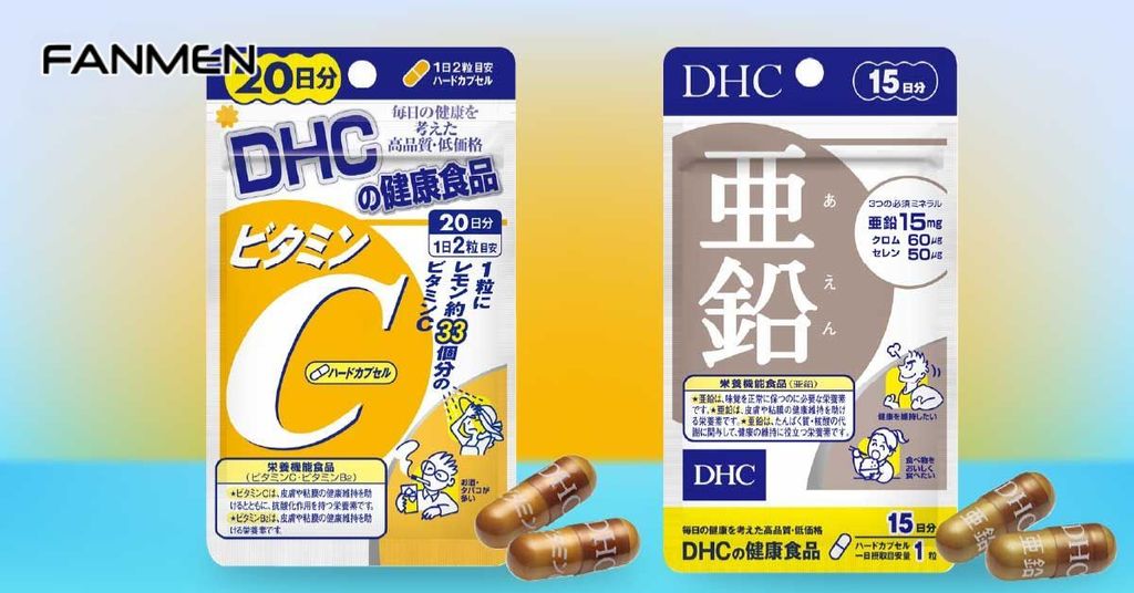 Thuốc uống trị mụn cho nam DHC (zinc & vitamin C)