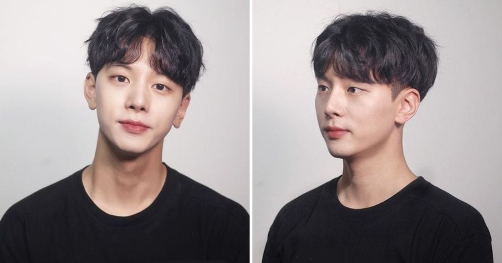 tóc 2 mái hàn quốc cho nam