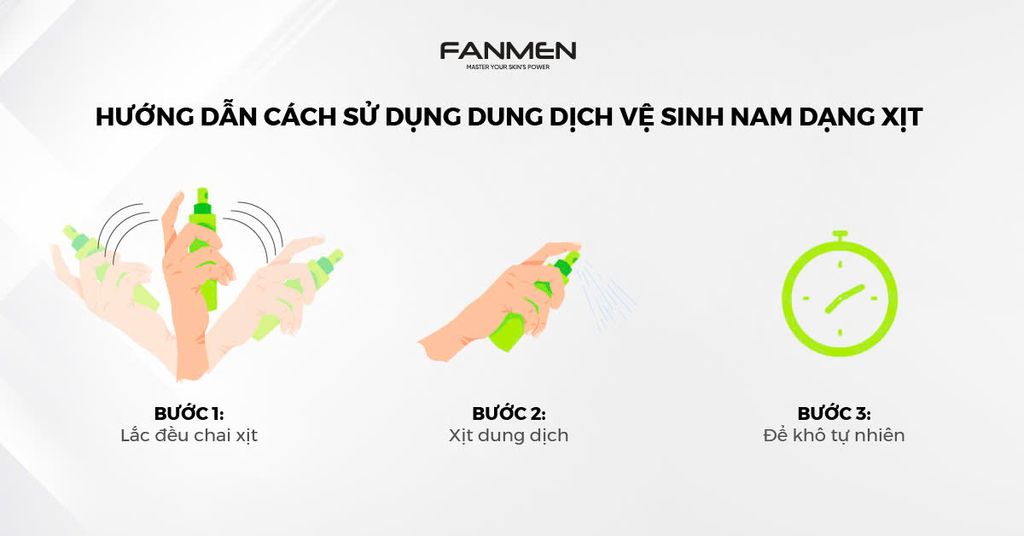 Hướng Dẫn Cách Sử Dụng Dung Dịch Vệ Sinh Nam Dạng Xịt