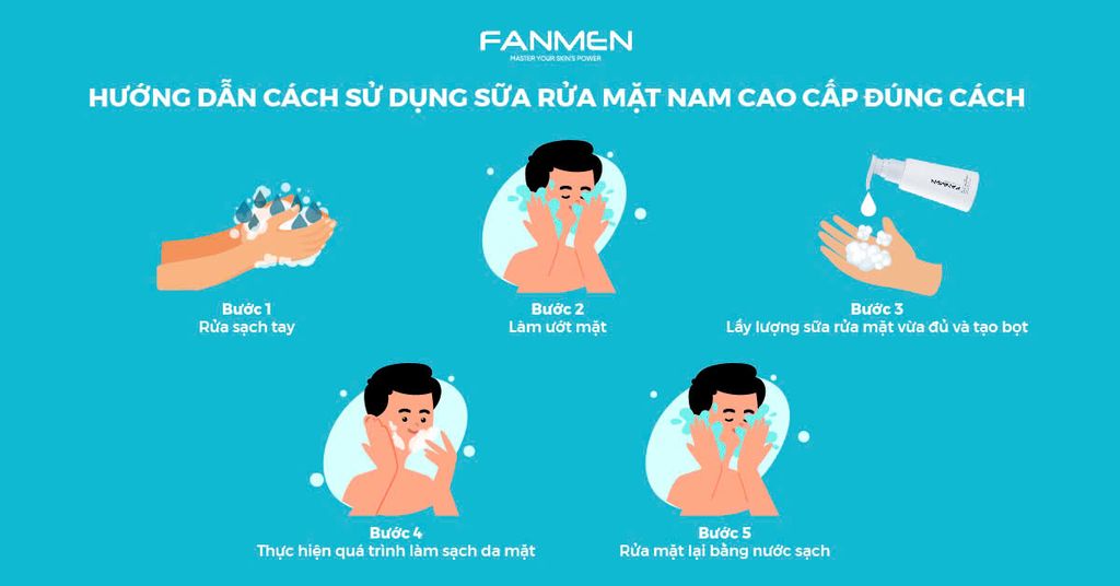 Hướng Dẫn Cách Sử Dụng Sữa Rửa Mặt Nam Cao Cấp Đúng Cách
